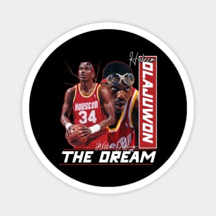 Hakeem Olajuwon The Dream Basketball Legend Signature Vintage Retro 80s 90s Bootleg Rap Style Magnet